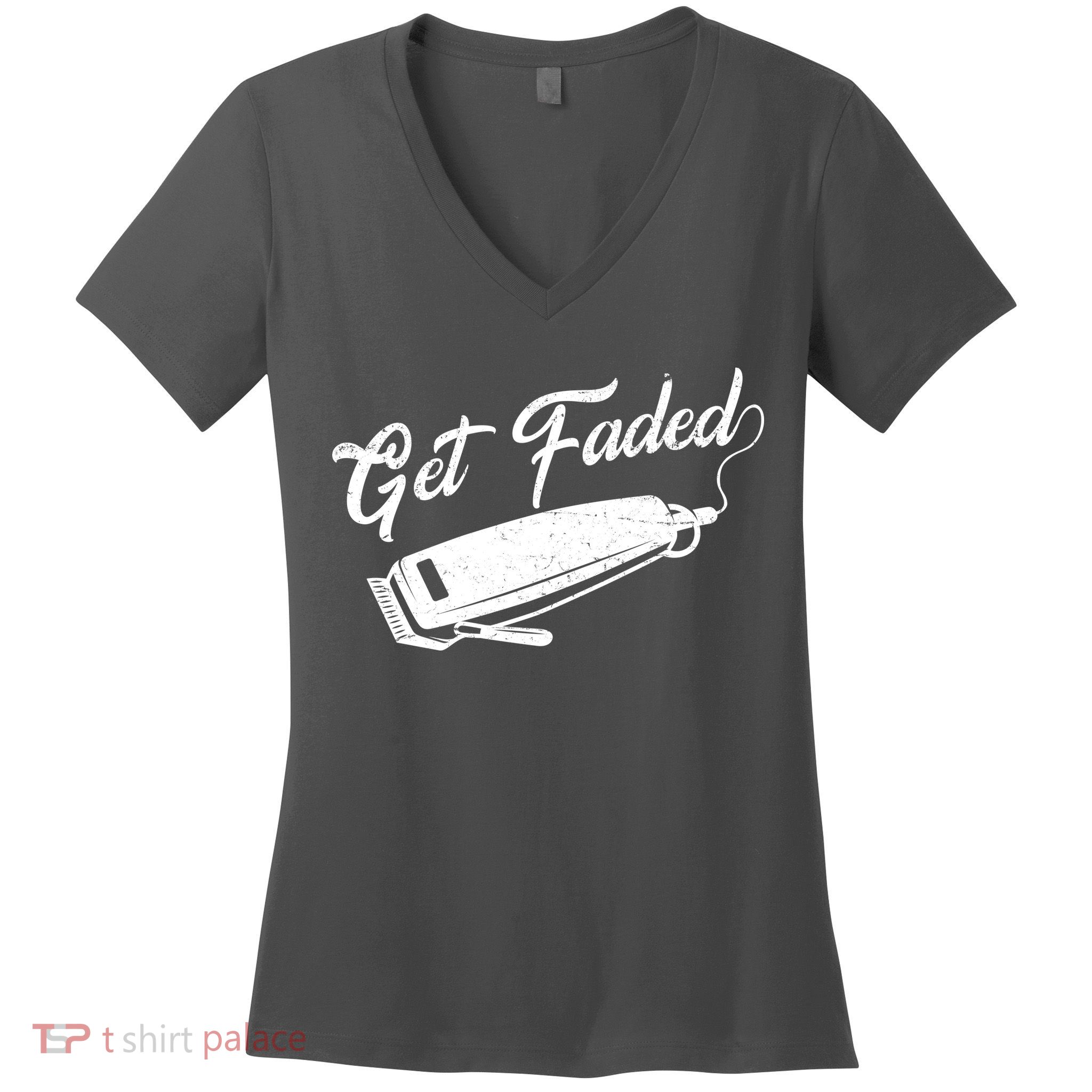 Get Faded Barber Razor Women's V-Neck T-Shirt