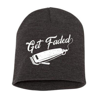 Get Faded Barber Razor Short Acrylic Beanie