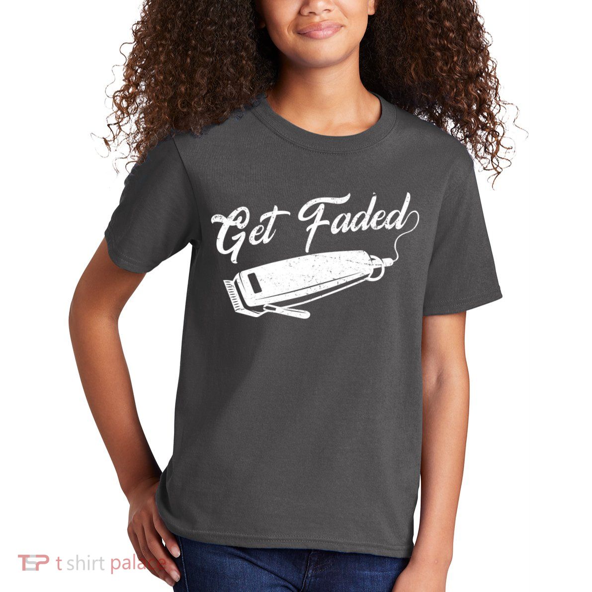 Get Faded Barber Razor Kids T-Shirt