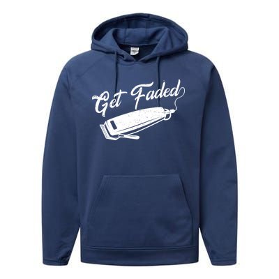 Get Faded Barber Razor Performance Fleece Hoodie