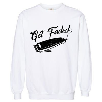 Get Faded Barber Razor Garment-Dyed Sweatshirt