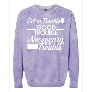 Get In Good Necessary Trouble RIP John Lewis  Colorblast Crewneck Sweatshirt