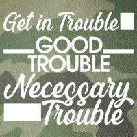 Get In Good Necessary Trouble RIP John Lewis  Legacy Tie Dye Trucker Hat