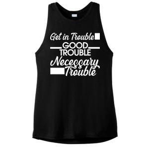 Get In Good Necessary Trouble RIP John Lewis  Ladies PosiCharge Tri-Blend Wicking Tank