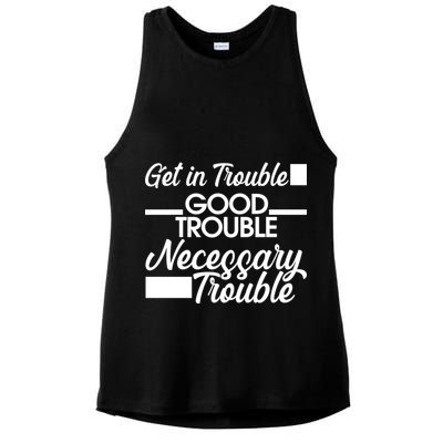 Get In Good Necessary Trouble RIP John Lewis  Ladies PosiCharge Tri-Blend Wicking Tank