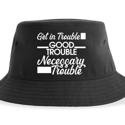 Get In Good Necessary Trouble RIP John Lewis  Sustainable Bucket Hat