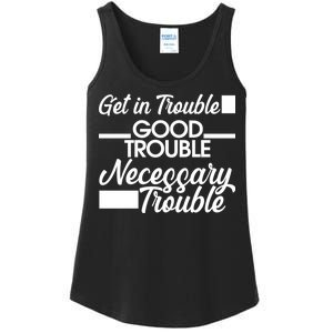 Get In Good Necessary Trouble RIP John Lewis  Ladies Essential Tank