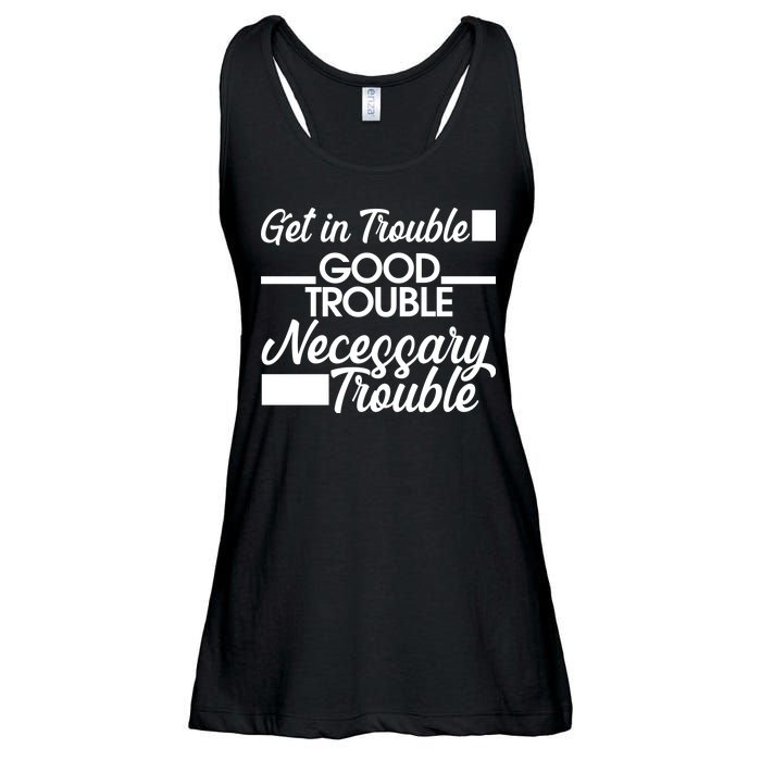 Get In Good Necessary Trouble RIP John Lewis  Ladies Essential Flowy Tank