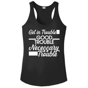 Get In Good Necessary Trouble RIP John Lewis  Ladies PosiCharge Competitor Racerback Tank