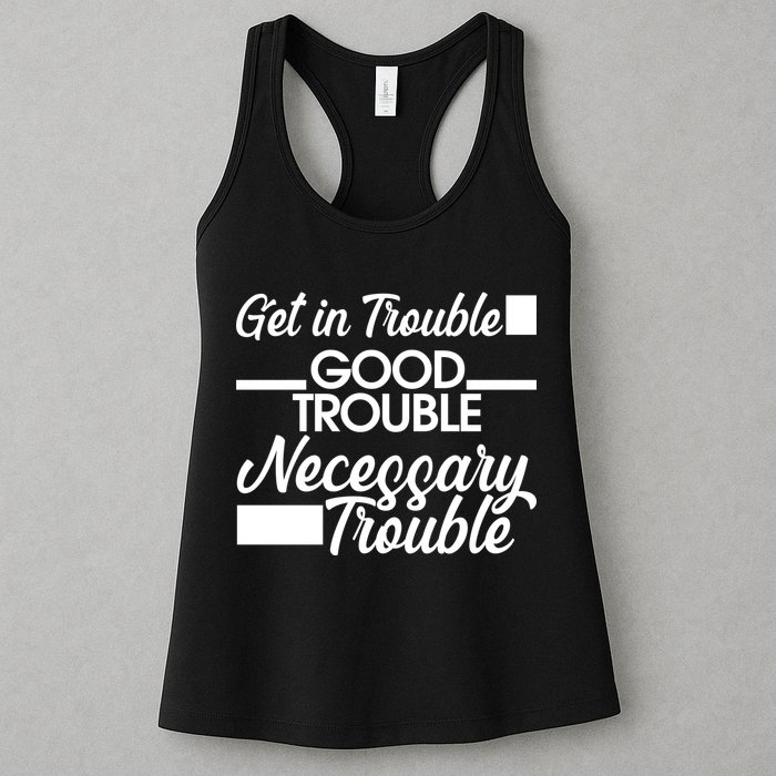 Get In Good Necessary Trouble RIP John Lewis  Womens Tank Top