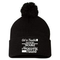 Get In Good Necessary Trouble RIP John Lewis  Pom Pom 12in Knit Beanie