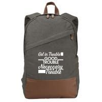 Get In Good Necessary Trouble RIP John Lewis  Cotton Canvas Backpack