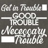 Get In Good Necessary Trouble RIP John Lewis  Cotton Canvas Backpack