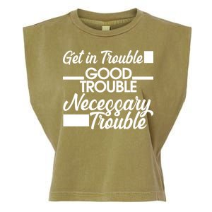 Get In Good Necessary Trouble RIP John Lewis  Garment-Dyed Women's Muscle Tee