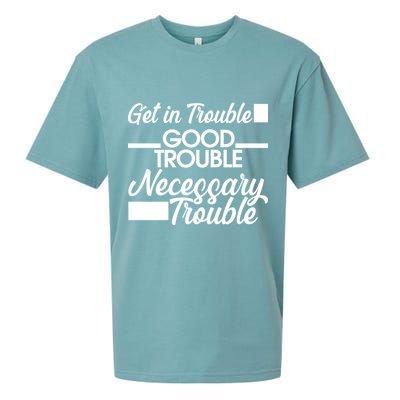Get In Good Necessary Trouble RIP John Lewis  Sueded Cloud Jersey T-Shirt