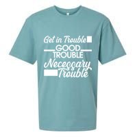 Get In Good Necessary Trouble RIP John Lewis  Sueded Cloud Jersey T-Shirt