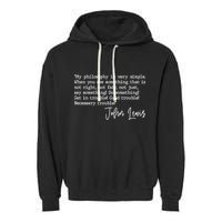 Get In Good Trouble John Lewis Quote Tribute Garment-Dyed Fleece Hoodie