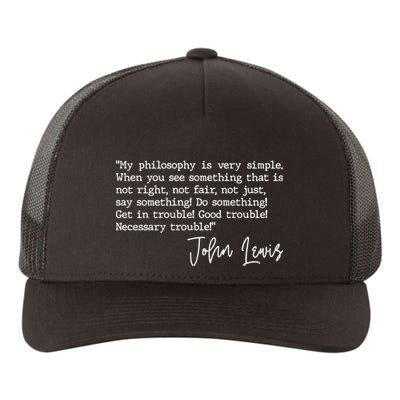 Get In Good Trouble John Lewis Quote Tribute Yupoong Adult 5-Panel Trucker Hat