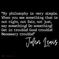 Get In Good Trouble John Lewis Quote Tribute Button