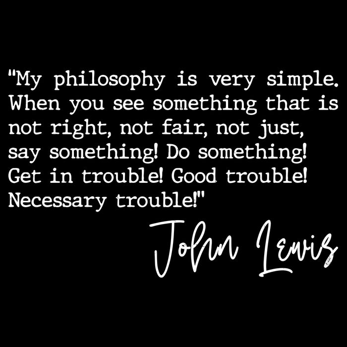 Get In Good Trouble John Lewis Quote Tribute Flatbill Hat