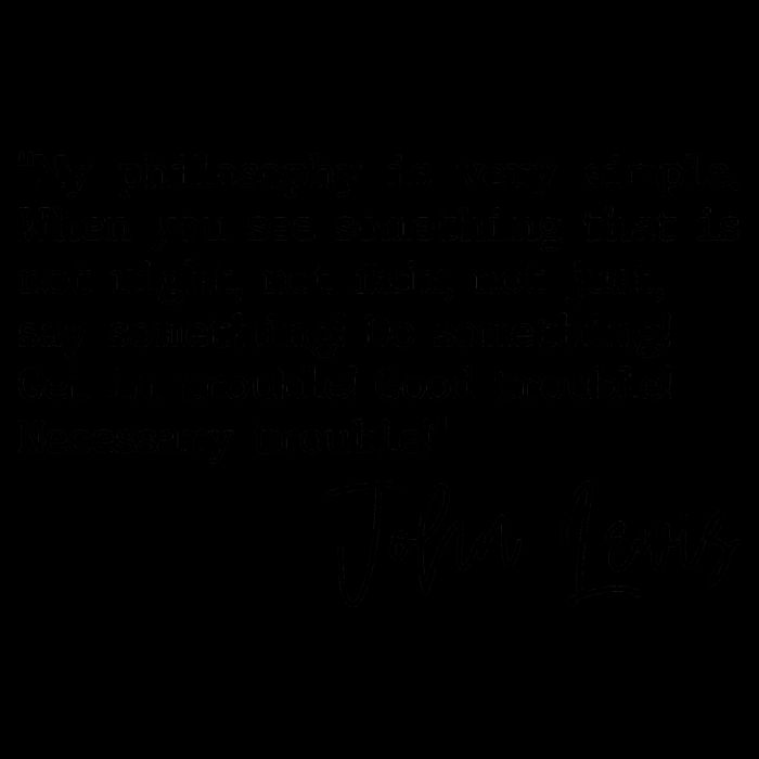 Get In Good Trouble John Lewis Quote Tribute 16oz Travel Tumbler