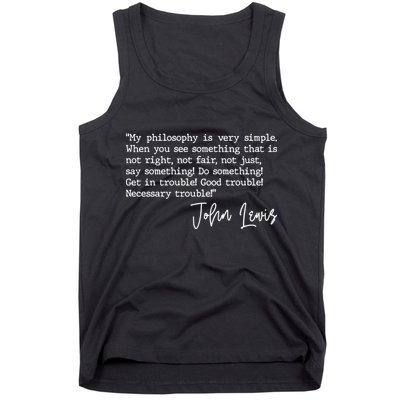 Get In Good Trouble John Lewis Quote Tribute Tank Top