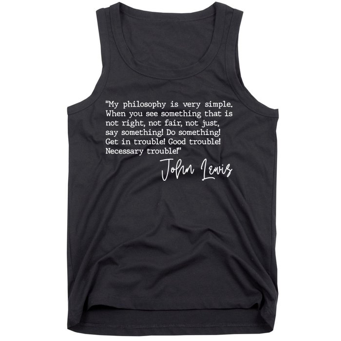 Get In Good Trouble John Lewis Quote Tribute Tank Top