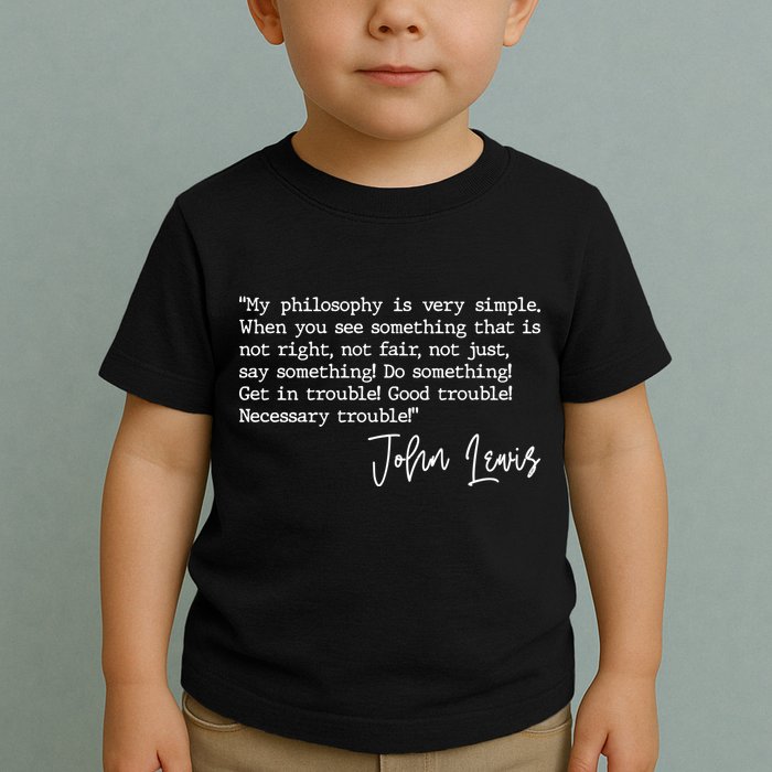 Get In Good Trouble John Lewis Quote Tribute Toddler T-Shirt