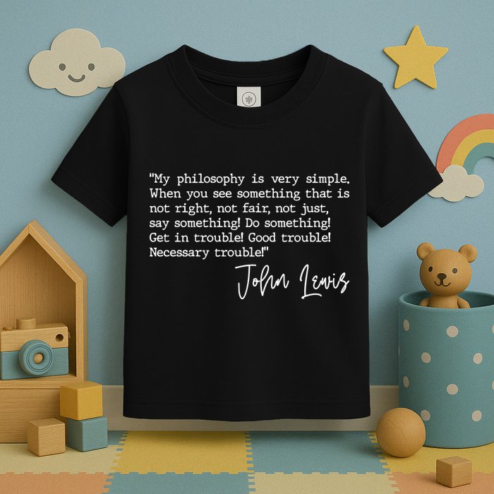 Get In Good Trouble John Lewis Quote Tribute Toddler T-Shirt