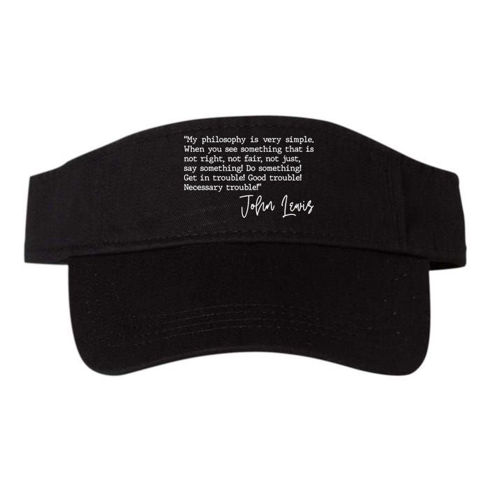 Get In Good Trouble John Lewis Quote Tribute Valucap Bio-Washed Visor