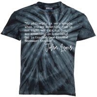 Get In Good Trouble John Lewis Quote Tribute Kids Tie-Dye T-Shirt