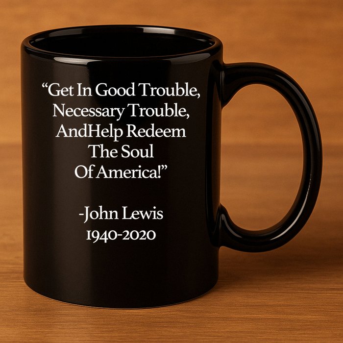 Get In Good Trouble Necessary Trouble 11oz C Handle Ceramic Mug