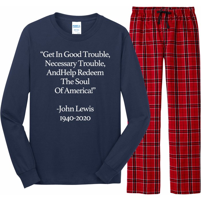 Get In Good Trouble Necessary Trouble Long Sleeve Pajama Set