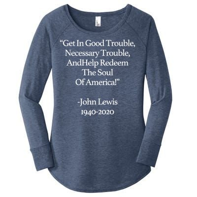 Get In Good Trouble Necessary Trouble Women's Perfect Tri Tunic Long Sleeve Shirt