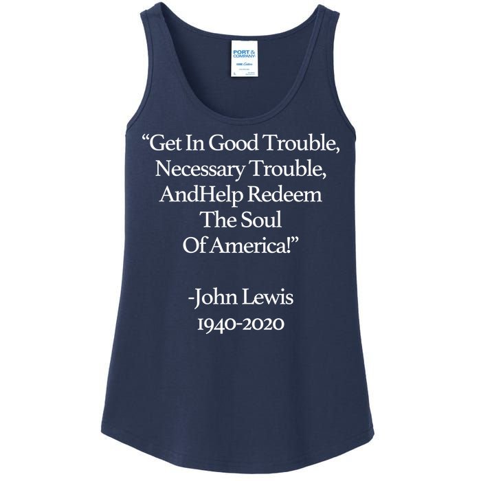 Get In Good Trouble Necessary Trouble Ladies Essential Tank