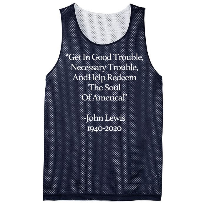 Get In Good Trouble Necessary Trouble Mesh Reversible Basketball Jersey Tank