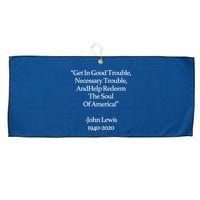 Get In Good Trouble Necessary Trouble Large Microfiber Waffle Golf Towel