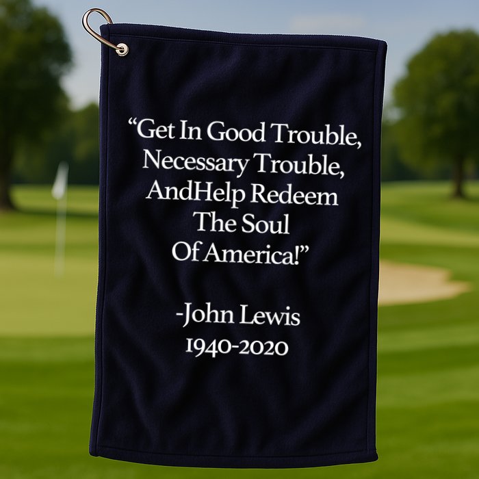 Get In Good Trouble Necessary Trouble Golf Towel