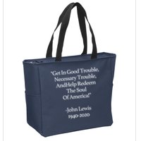 Get In Good Trouble Necessary Trouble Zip Tote Bag