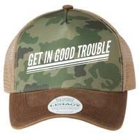 Get In Good Trouble Rep John Lewis Quote  Legacy Tie Dye Trucker Hat