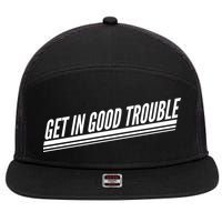 Get In Good Trouble Rep John Lewis Quote  7 Panel Mesh Trucker Snapback Hat