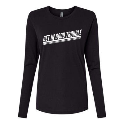 Get In Good Trouble Rep John Lewis Quote  Womens Cotton Relaxed Long Sleeve T-Shirt