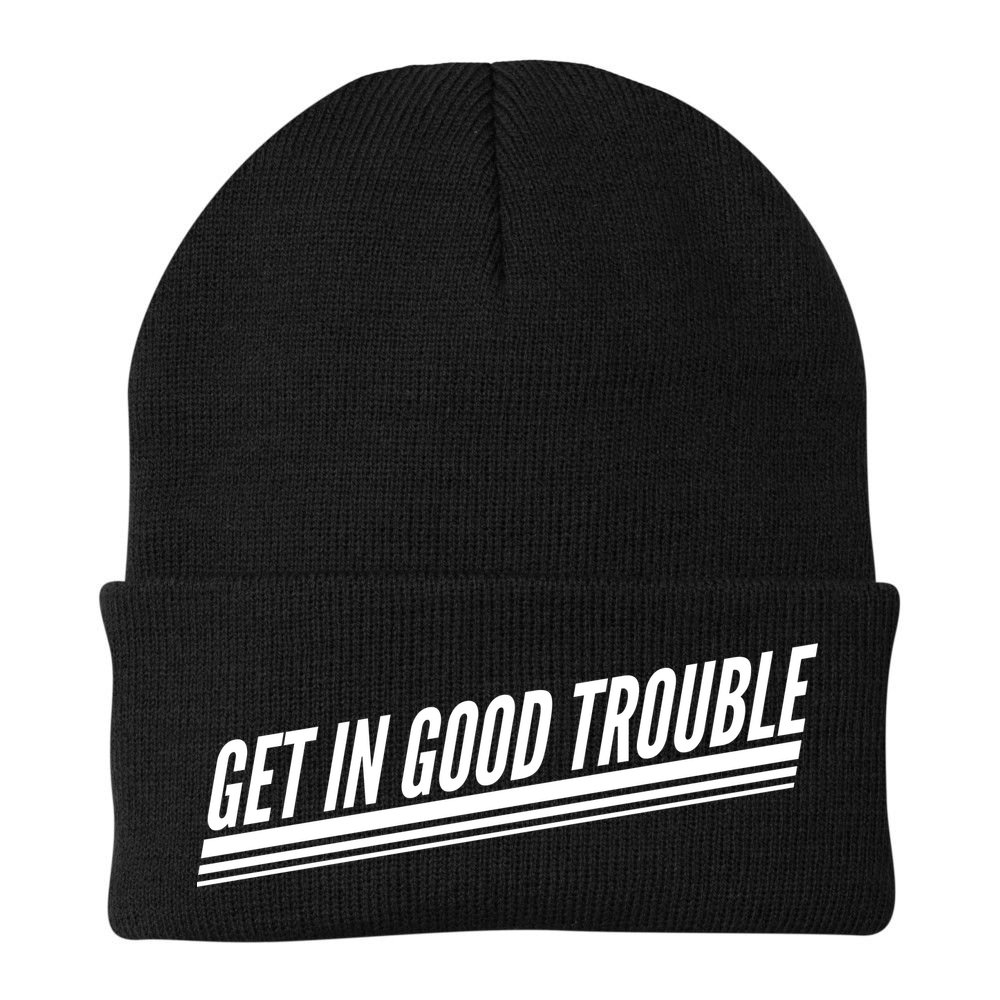 Get In Good Trouble Rep John Lewis Quote  Beanie