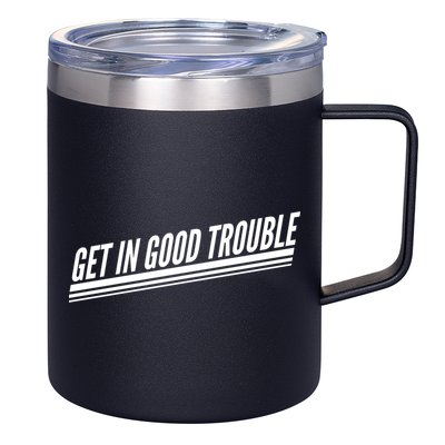 Get In Good Trouble Rep John Lewis Quote  12oz Stainless Steel Coffee Mug