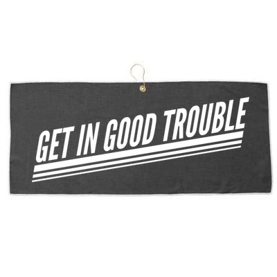 Get In Good Trouble Rep John Lewis Quote  Large Microfiber Waffle Golf Towel