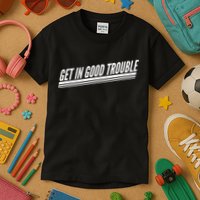 Get In Good Trouble Rep John Lewis Quote  Kids T-Shirt