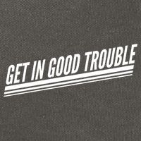 Get In Good Trouble Rep John Lewis Quote  Cotton Canvas Backpack