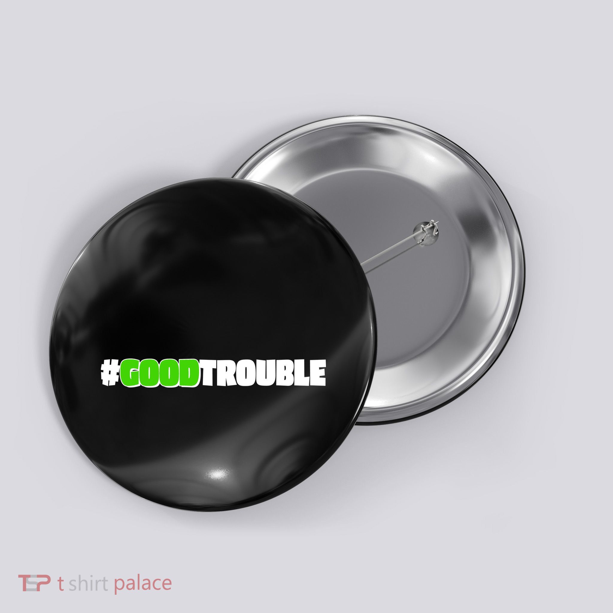 Get In #GoodTrouble John Lewis Tribute Button