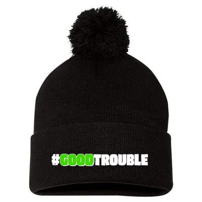 Get In #GoodTrouble John Lewis Tribute Pom Pom 12in Knit Beanie