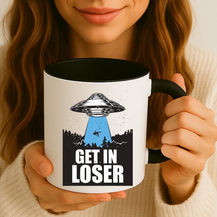 Get In Loser Alien UFO Mug